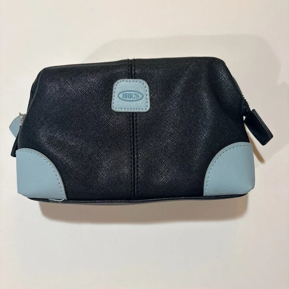 BRICS Qatar Airways Travel Cosmetic Pouch Brown Blue - Picture 10 of 10